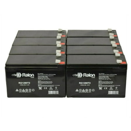 Raion Power 12V 9Ah Upgraded UPS Battery for APC CURK12 - 10 Pack