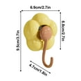 thumbnail image 2 of Sunflower Suction Cup Hooks | Heavy Duty 22lb Capacity | No Drill Wall Hooks for Kitchen & Bathroom | Reusable Vacuum Suction for Glass & Tile | 1-Pack, 2 of 6