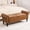 Brown, variant on Storage Bench 51" Faux Leather End of Bed Benches Obsidian Black | Queen Size Storage Bench for Bedroom with Rolled Arms Tufted Ottoman Benches Upholstered Bench for Living Room Entryway