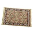 thumbnail image 1 of 1/12 alfombra de suelo simulación escena de la vida dormitorio sala de estar hogar 16x10cm Micro paisaje casa de muñecas suelo revestimientos de seda alfombra tejida adornos Dorado Hugo Tapetes en miniatura, 1 of 10
