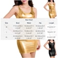 thumbnail image 2 of Women's Bodycon Mini Dress Sleeveless Scoop Neck Shiny Metallic Club Dress Stretchy Slim Fit Tank Dress For Party Night Out Rave Festival Clubwear, 2 of 6