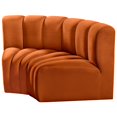 thumbnail image 5 of Meridian Furniture Arc Cognac Velvet Modular Sectional, 5 of 9