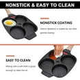 thumbnail image 4 of Egg Frying Pan with Lid, Fried Egg Pan Nonstick 4 Cups Pancake Pan with Silicone Spatula & Brush, Non-Stick Coating with cover, 4 of 6