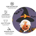 thumbnail image 3 of Honeii Halloween Gnomes Print Leather Coaster Set of 4, Ideal for Safeguarding Your Furniture from Drinks Spills and Effortless Cleanup-Round Shape, 3 of 6