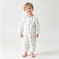 thumbnail image 6 of HFHAPW Toddler Baby Girl Pajamas Long Sleeve Button Down Shirts Pants Kids Sleepwear Pjs,18-24 M, 6 of 6