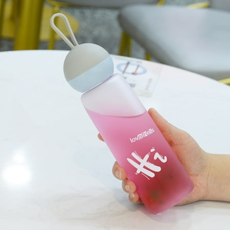 

Homeex Creative Ins Simple Frosted Transparent Plastic Cup Sky blue Frosted 301to400ml