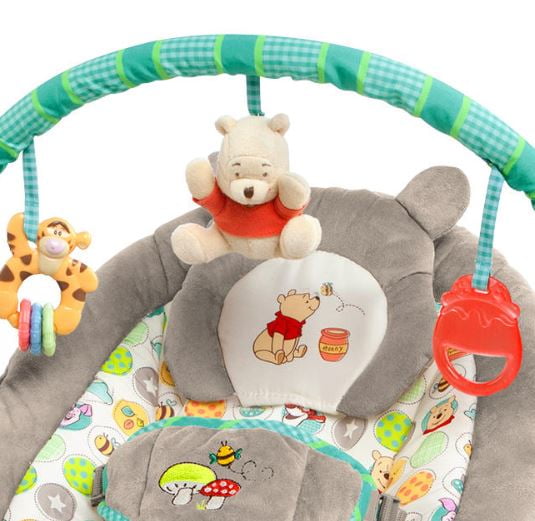 winnie the pooh dots & hunny pots bouncer