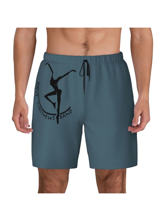 Man's Swim Shorts for Dave Band Mathews Beach Pants,Beach Board Shorts Surf Quick Dry Breathable with Pocket Mesh Lining for fishing