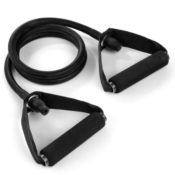 Champion Sports XF Resistance Tube Bands for Men and Women, Extra Heavy Resistance, Black - Durable Fitness Band for Strength Training, Stretching, Rehabilitation - Premium Home Workout Equipment