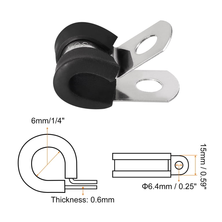 OURU 100PCS Cable Clamps 3/4 Inch 304 Stainless Steel Cable Clamps OURU 100PCS Cable Clamps 3/4 Inch 304 Stainless Steel Cable Clamps