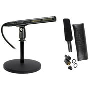 Audio Technica AT875R Short Shotgun Condenser Microphone w/ Line+Mic Stand