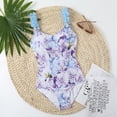 thumbnail image 2 of IDOPIP Women's One Piece Swimsuit with Beach Cover Up Wrap Skirt Floral Sexy Bikini Sets Bathing Suit, 2 of 7