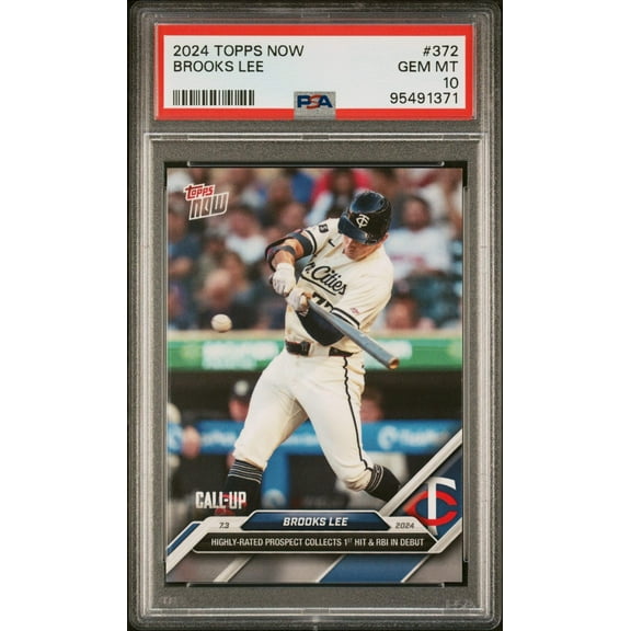 Graded 2024 Topps Now Brooks Lee #372 Rookie RC Baseball Card PSA 10 Gem Mint
