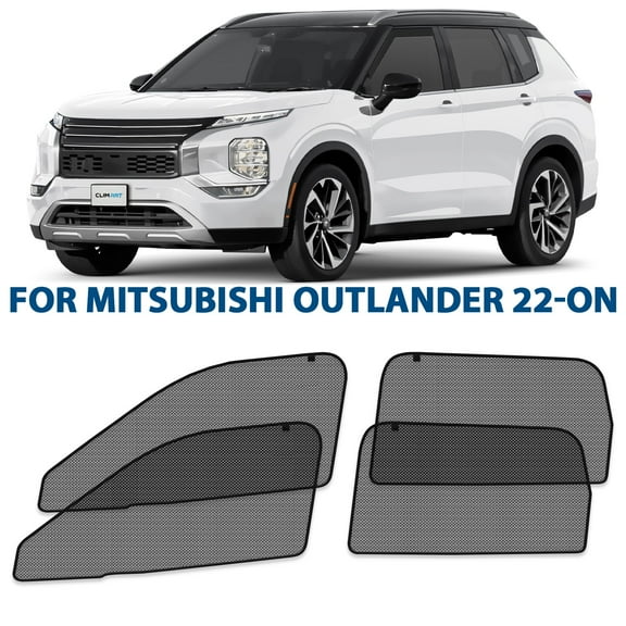 CLIM ART Magnetic Car Window Shades for Mitsubishi Outlander 22-26 –Custom-Fit Sun Blocker Curtains, Side Window Covers, Essential Car Accessories for Camping, Baby and Privacy Protection - MS0140