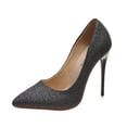 thumbnail image 1 of Frauen tacones altos mujeres clásico alta calidad Rosa tacones altos dama nupcial Sexy boda plata boda fiesta tacón alto zapatos 43 Gao Jinjia LED, 1 of 1