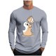 thumbnail image 2 of Amzcrzy - Sudadera Para Hombre, Estilo Casual, Con Estampado Deportivo, Manga Larga, Cuello Redondo, Color Gris, Talla 4Xl, 2 of 5