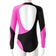 thumbnail image 5 of iiniim Kids Girls Metallic Long Sleeve Backless Dance Leotard with Diamond Printed Jumpsuit, 5 of 7