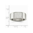 thumbnail image 7 of Stainless Steel Polished 1/10ct tw. Diamond Ring Size: 11; for Adults and Teens; for Women and Men, 7 of 7