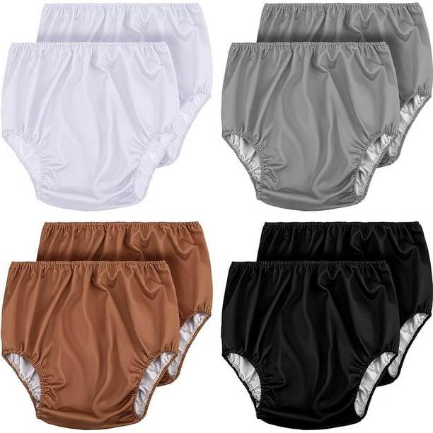 Panitay 8 Pcs Adult Diaper Cover Incontinence Leakproof Plastic Pants  Reusable Diapers Cover Waterproof Underwear for Women Men  (Multicolored,Large) 