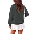 thumbnail image 4 of Lumtrix Womens Oversized Sweatshirts Fleece Solid Tops Fall Winter Crewneck Pullover Caasual Long Sleeve Shirts Dark Gray 2XL, 4 of 4