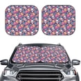 thumbnail image 2 of Naloa colorful Skull flower daisy Print 2-Piece Windshield Sunshade,Foldable Car Front Window Sun Shades,for Most Sedans SUV Truck-Small, 2 of 6