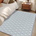 thumbnail image 4 of Blue Grey Geometric Area Rugs 2.7'x5', Washable Small Throw Rugs for Kitchen Bedroom, Modern Abstract Blocks Lines Indoor Outdoor Rug Non-Slip Low Pile Carpet Runner Reversible Floor Mats, 4 of 8