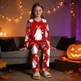 thumbnail image 7 of Kakishop Halloween Pajamas Kids Pjs Family Matching Spooky Print Long Sleeve Pajamas Sets for Girls Boys, 2-3 Year, 7 of 7