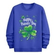 thumbnail image 6 of QUNYINEY Casual Men's Sweatshirts Long Sleeve St Patricks Day Crew Neck Blue Tops Drop Shoulder Loose Pullover Sweatshirts, 6 of 8