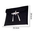 thumbnail image 4 of Bolsa para computadora con lazo coreano, color negro y rosa, para tabletas, almacenamiento de viaje, color negro, 13-14 pulgadas, 4 of 8