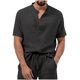 thumbnail image 1 of pstuiky Camisa de manga corta para hombre, Blusa informal de manga corta con cuello alto y botones para hombre camisas casuales para hombre l, 1 of 7
