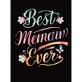 thumbnail image 2 of Camiseta informal de manga corta y cuello redondo para mujer con estampado floral "Best Memaw ever", de algodón y tejido elástico. Ideal para cualquier temporada., 2 of 6