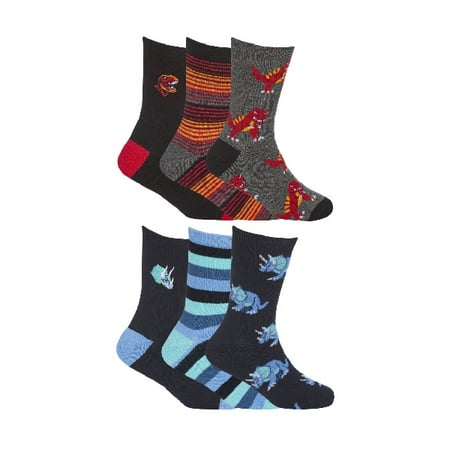 

12 Pair Multipack Boys Dinosaur Socks | Sock Snob | Novelty Dino Patterned Bamboo Socks for Kids