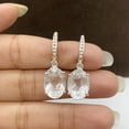thumbnail image 5 of Sparkle Crystal Stud Earring-925 Sterling Silver-Unique Crystal Studs- Everyday Studs-Oval Birthstone Studs Gift For Her, 5 of 12