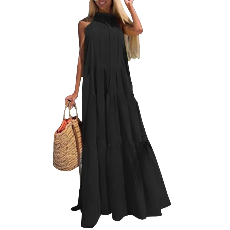 casual tiered maxi dress