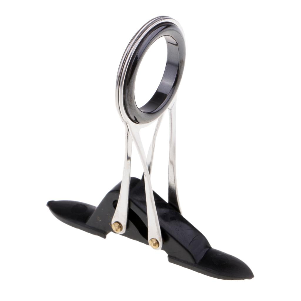 2Pcs 2 Sizes Oval Fishing Rod Guide Eyes Ceramic Ring Foldable DIY 