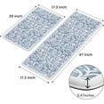 thumbnail image 4 of Kitchen Rugs Non Slip, Cushioned Kitchen Floor Mats Set of 2, Blue Anti-Fatigue Kitchen Mat Waterproof, Ergonomic Memory Foam Standing Mat for Bar, Office, Desk, Laundry, 4 of 6