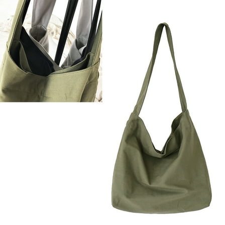 Worgeous Canvas Messenger Bag for Women Leisure Walking 17.7 x 4.9 x 13.8in 1Pack