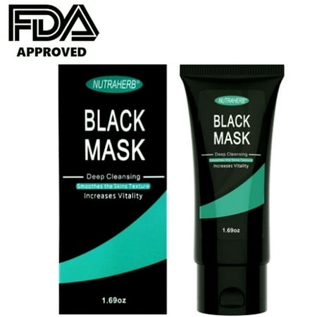 Blackhead Remover Mask Charcoal Peel-Off Mask Purifying Deep Cleansing Removes Blackheads, Cleans Pores, Absorbs Excess Oil, By NutraHerb USA an FDA Registered