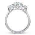 thumbnail image 3 of Silvago Jewelry Radiant 2.24 Ct Oval Cut Moissanite Engagement Ring - Moissanite - 14K White Gold Plated Prong Set - Three-Stone Inspired Band - Celebrate Love and Cherished Occasions, 3 of 3