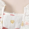 thumbnail image 6 of Leey-World Infant Baby Girl Dresses Toddler Girl Clothes Summer Cotton Linen Boho Smocked Sundress Gift for Girls with Hat(White,12-18 Months), 6 of 9