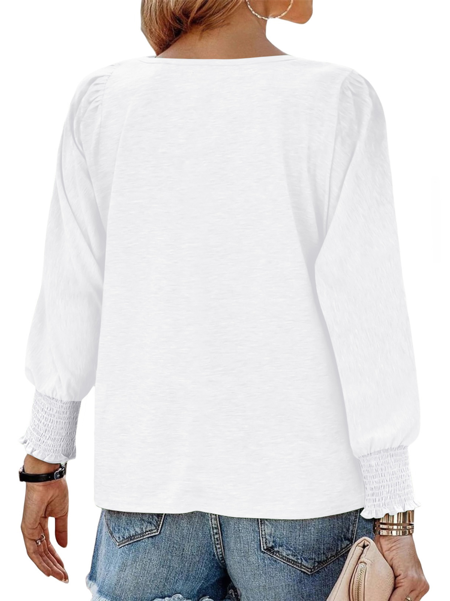 UVN Women's Crew Neck Long Sleeve Fall Blouse photo 6