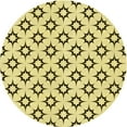 thumbnail image 1 of Ahgly Company Tapis Rond Lavable en Machine Intérieur Transitionnel Jaune Soleil, 8 Pieds Rond, 1 of 7