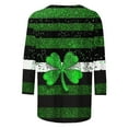 thumbnail image 4 of Goodeals Tie Dye St Patricks Day Shirts for Women Funny Lucky Irish Shamrock T Shirt Green Graphic Tees 3/4 Sleeve Crewneck Tunic Top St. Patrick‘s Day Outfits(Green,S), 4 of 5