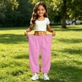 thumbnail image 2 of XINXIAOO Unisex Boys Girls Sweatpants Classic Fit Elastic Waist Wide Leg Pants with Pockets Boys Athletic Pants Pink Sweat Pants Boys Spring Fall Sweatpants 4-5 Years, 2 of 7