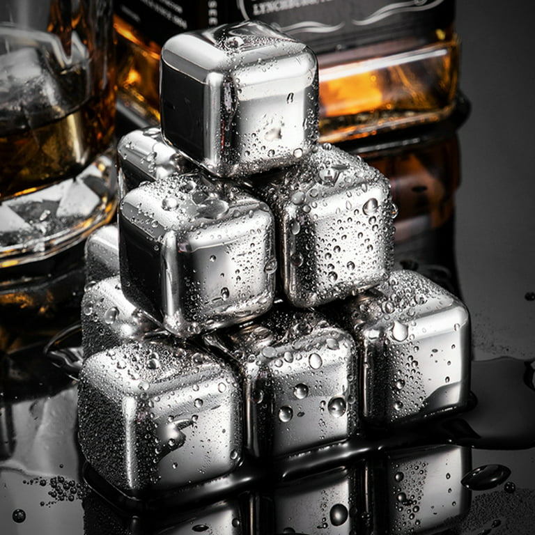 Barluxia Stainless Steel Ice Cube Gift Set of 4 Extra Large 1.5” Diamo –  SHANULKA Home Decor
