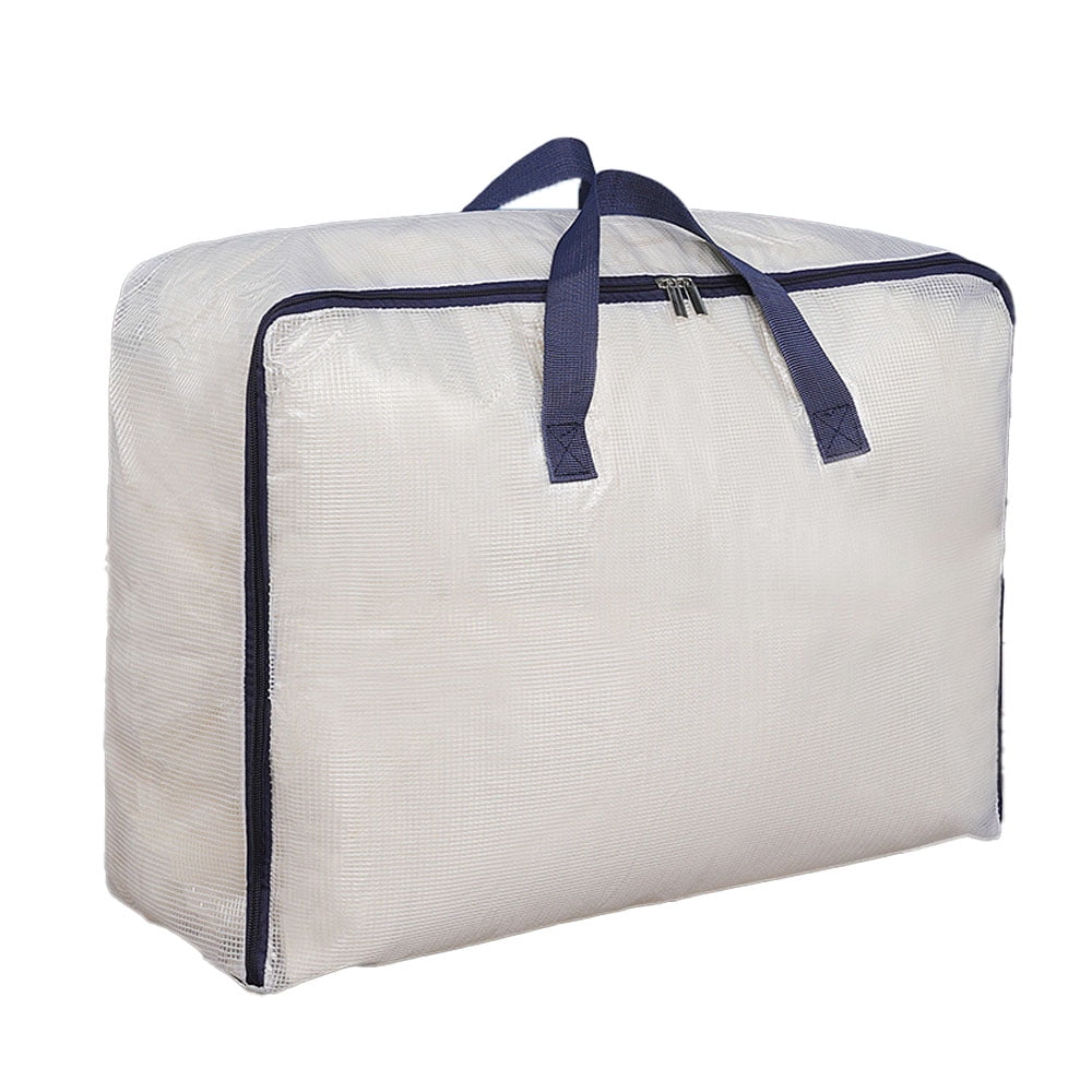 Clear Clothes Storage Bag Organizer with Reinforced Handle, Vinyl Storage Bag for Comforter