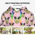 thumbnail image 4 of Kdxio Panda Avocado Print Womens Oversized Hoodies Sweatshirts Hooded Pullover Tops Sweaters Casual-X-Large, 4 of 7