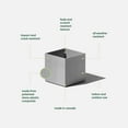 thumbnail image 2 of Veadek Geo Series Jardinière Cube 5 Pouces Gris, 2 of 7
