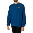 thumbnail image 2 of Lacoste Loose Textured Logo Sweatshirt, Blue, 2 of 5