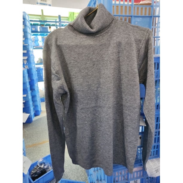 Suéter de cuello alto Suéter ajustado para hombre Suéter de lana con solapa Suéter de base gruesa para hombre Uso versátil